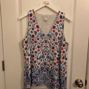 Adrienne Vittadini Floral Tank